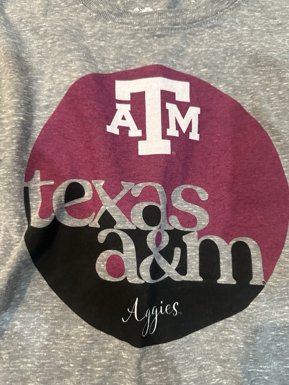 Texas A&M Aggies Women’s Heather Gray Tee xl nwt